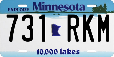 MN license plate 731RKM