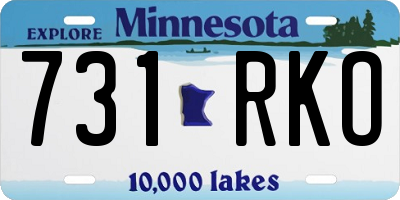 MN license plate 731RKO