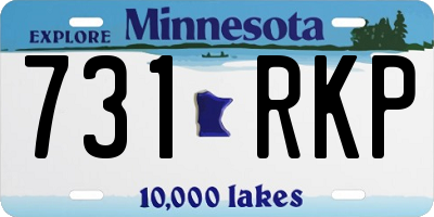 MN license plate 731RKP