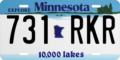 MN license plate 731RKR