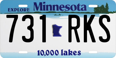 MN license plate 731RKS