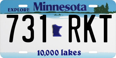 MN license plate 731RKT