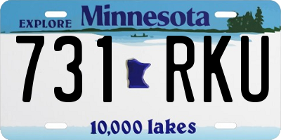 MN license plate 731RKU