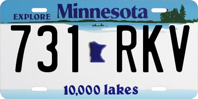 MN license plate 731RKV