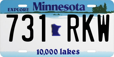 MN license plate 731RKW