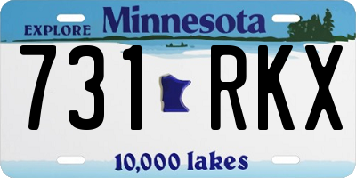 MN license plate 731RKX