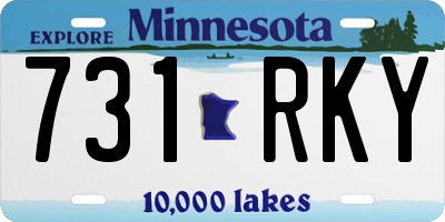 MN license plate 731RKY