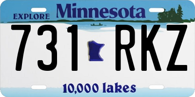 MN license plate 731RKZ