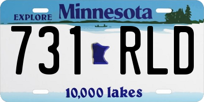 MN license plate 731RLD
