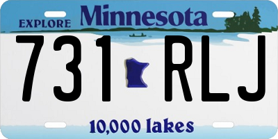 MN license plate 731RLJ