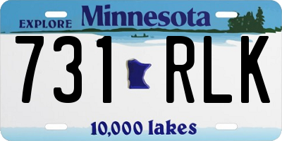 MN license plate 731RLK