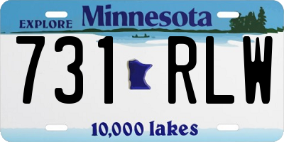 MN license plate 731RLW