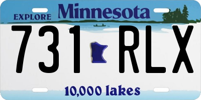 MN license plate 731RLX