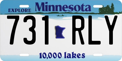 MN license plate 731RLY