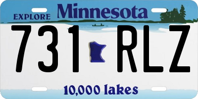 MN license plate 731RLZ