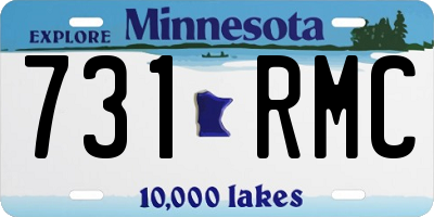 MN license plate 731RMC