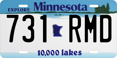 MN license plate 731RMD