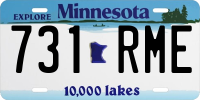 MN license plate 731RME