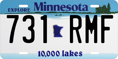 MN license plate 731RMF