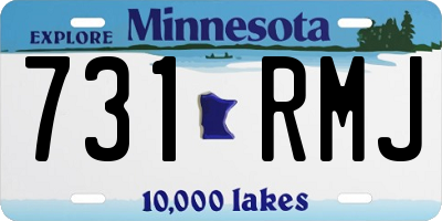 MN license plate 731RMJ
