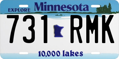 MN license plate 731RMK