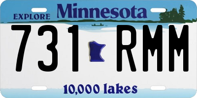 MN license plate 731RMM
