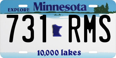 MN license plate 731RMS