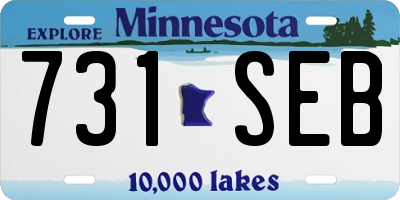 MN license plate 731SEB