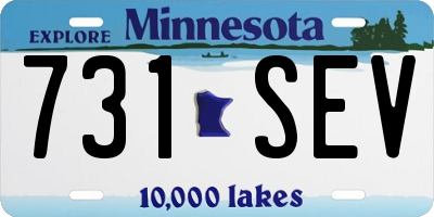 MN license plate 731SEV