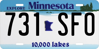 MN license plate 731SFO