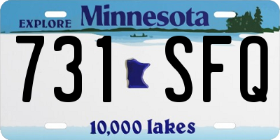 MN license plate 731SFQ