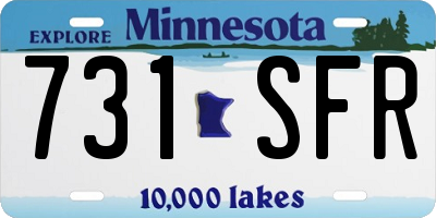 MN license plate 731SFR