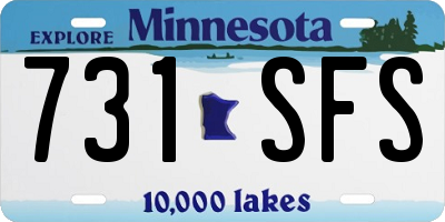 MN license plate 731SFS