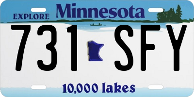 MN license plate 731SFY