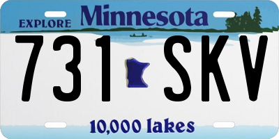 MN license plate 731SKV