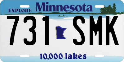 MN license plate 731SMK