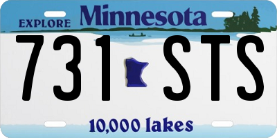 MN license plate 731STS