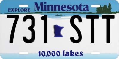 MN license plate 731STT