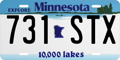MN license plate 731STX