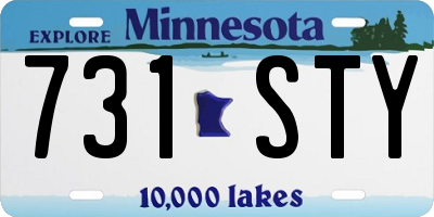 MN license plate 731STY