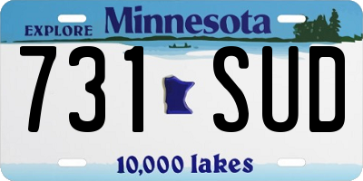 MN license plate 731SUD