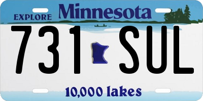 MN license plate 731SUL