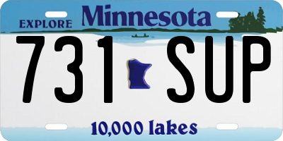 MN license plate 731SUP