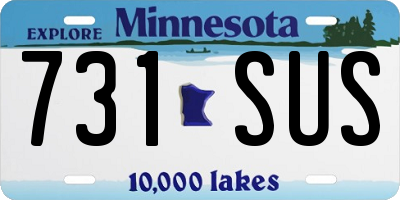MN license plate 731SUS