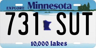 MN license plate 731SUT