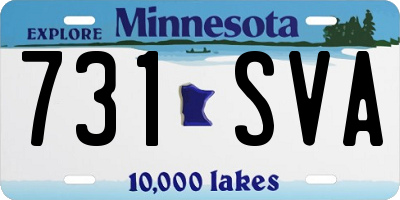 MN license plate 731SVA