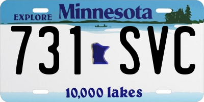 MN license plate 731SVC
