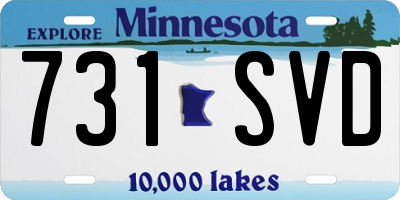 MN license plate 731SVD