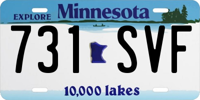 MN license plate 731SVF