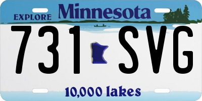 MN license plate 731SVG